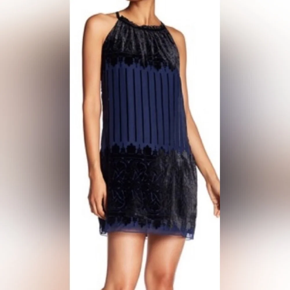 NWT ... Max Studio Velvet Burnout Sleeveless Dress Size L - Picture 1 of 12